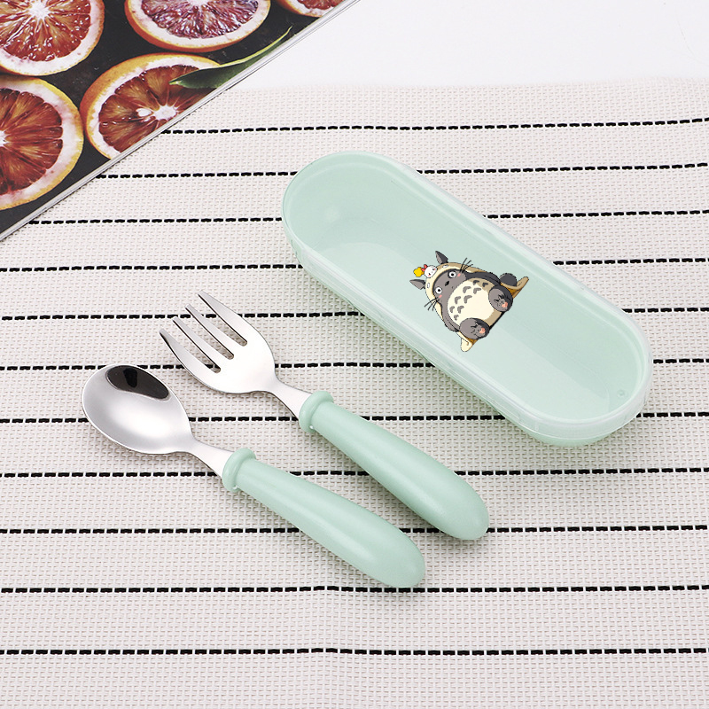 Weaning Spoon Set - طقم ملاعق وشوك من الفولاذ المقاوم