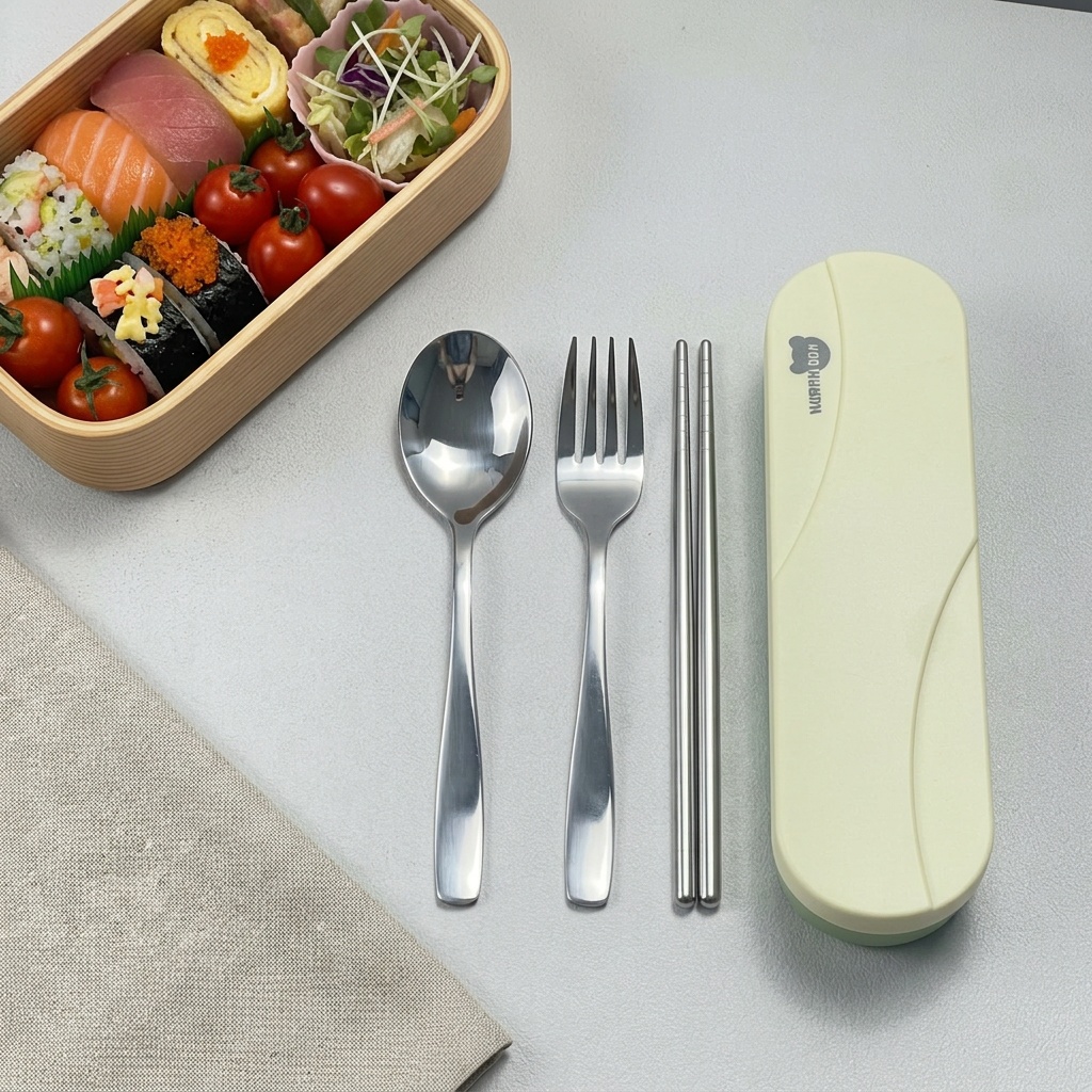 Weaning Spoon Set - طقم أدوات مائدة محمول من الفولاذ