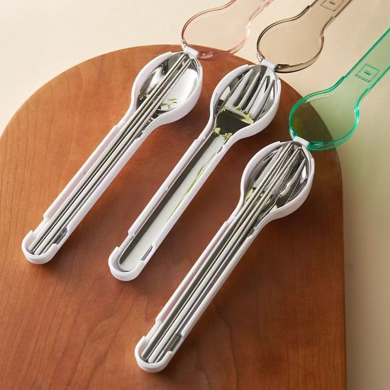 Weaning Spoon Set - مجموعة أدوات المائدة المحمولة مع صندوق