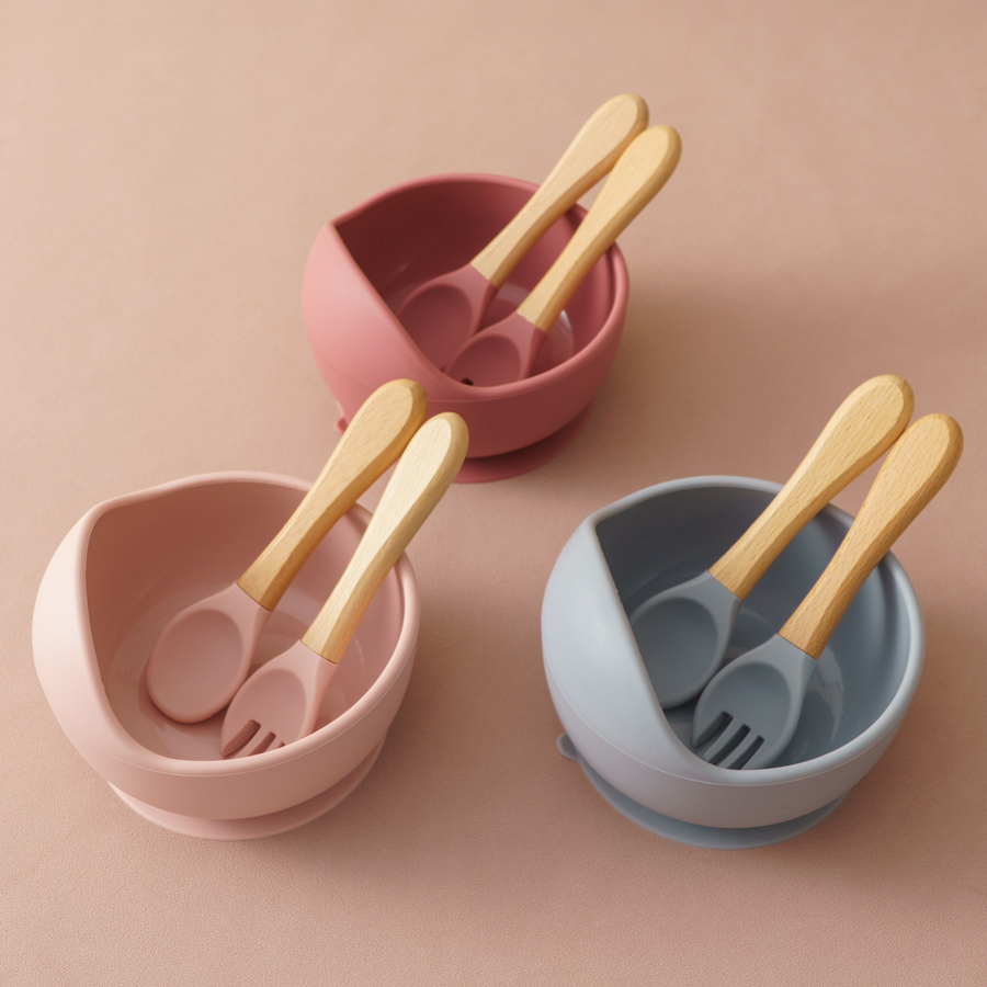 Baby Food Dispensing Spoon - 3 قطعة سيليكون الطفل تغذية مجموعة
