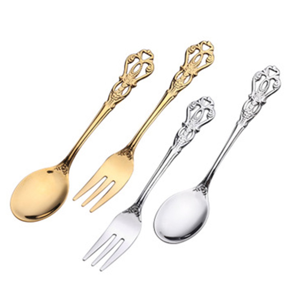 Weaning Spoon Set - زوج واحد من أدوات المائدة الذهبية
