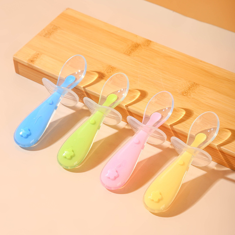Baby Food Dispensing Spoon - ملعقة سيليكون للأطفال، معجون أرز للأطفال،