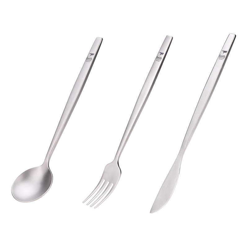Weaning Spoon Set - كيث التيتانيوم المحمولة ملعقة شوكة سكين