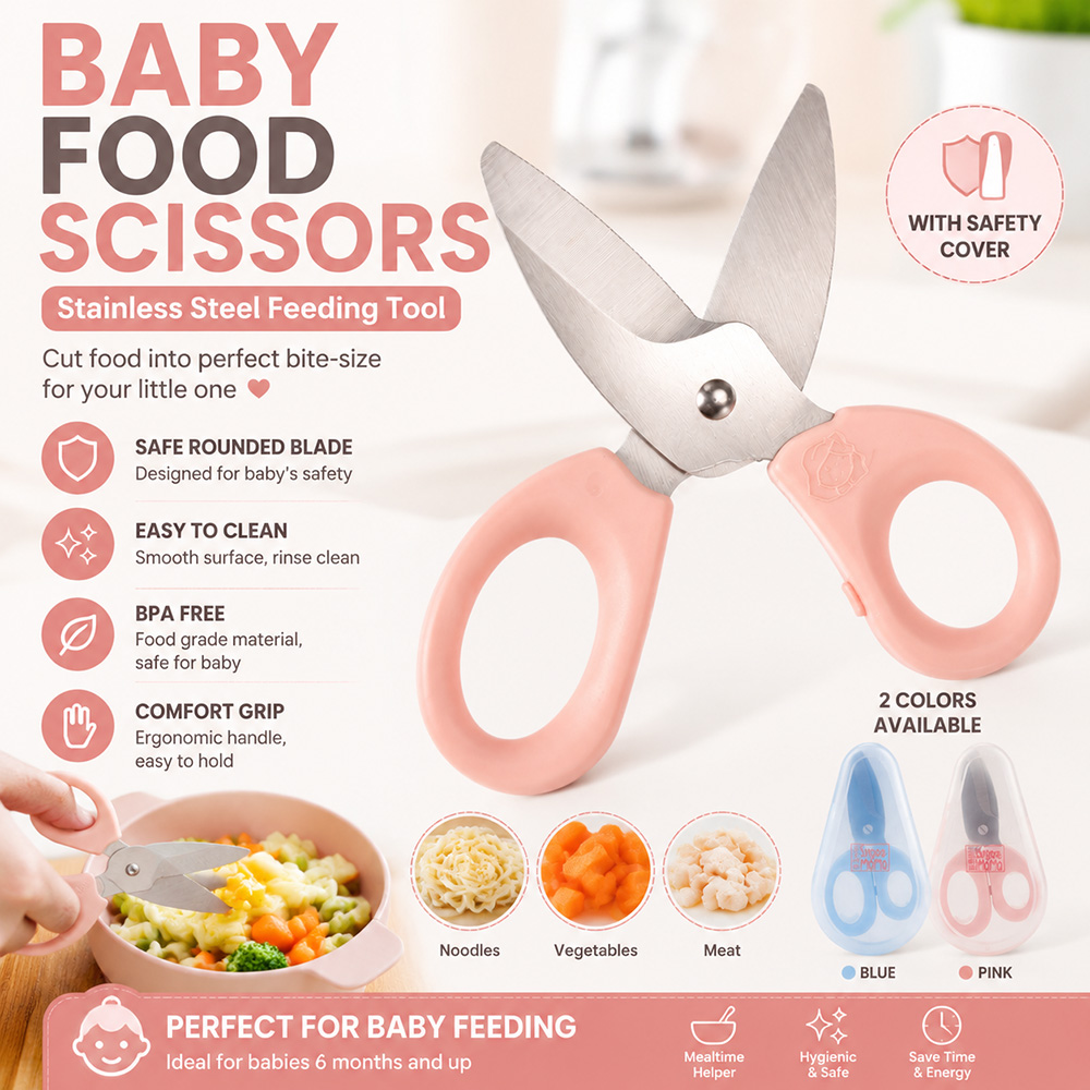 Baby Food Diet - مقص طعام للأطفال من الفولاذ المقاوم