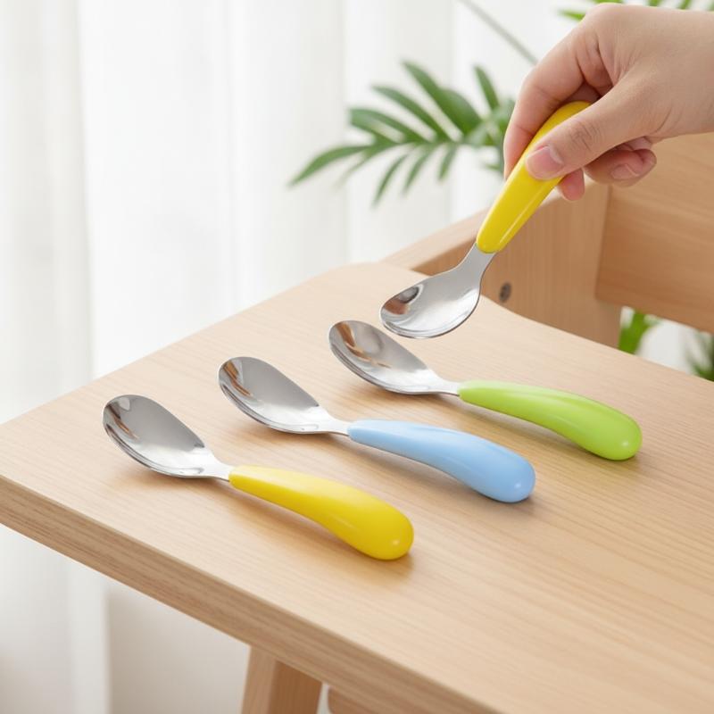 Baby Food Weaning - ملعقة إطعام إبداعية من الفولاذ المقاوم