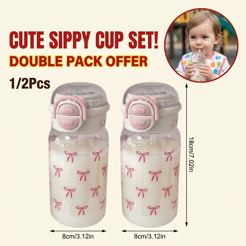 كوب ماء محمول كبير السعة للنسا - مراجعة Training Cup Straw وسعره