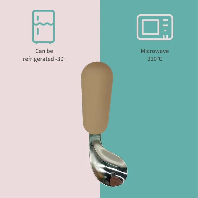 طقم أدوات مائدة من الفولاذ الم - مراجعة Baby Food Utensils وسعره