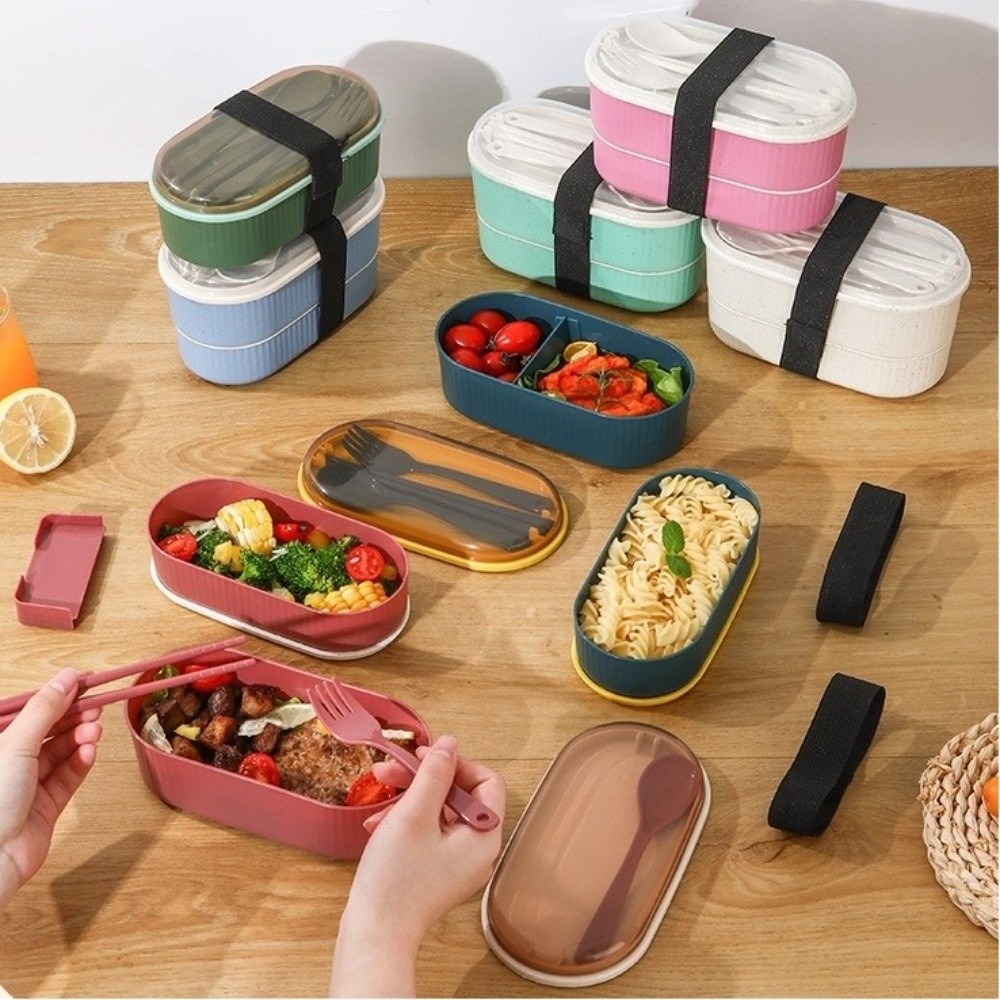 صندوق غداء محمول بطبقة مزدوجة، - مراجعة Weaning Spoon Set وسعره