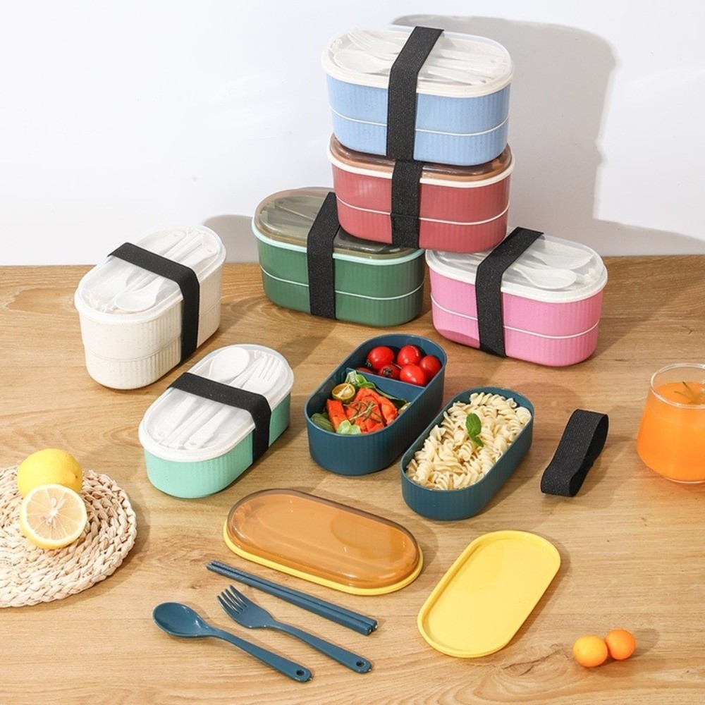 صندوق غداء محمول بطبقة مزدوجة، - مراجعة Weaning Spoon Set وسعره