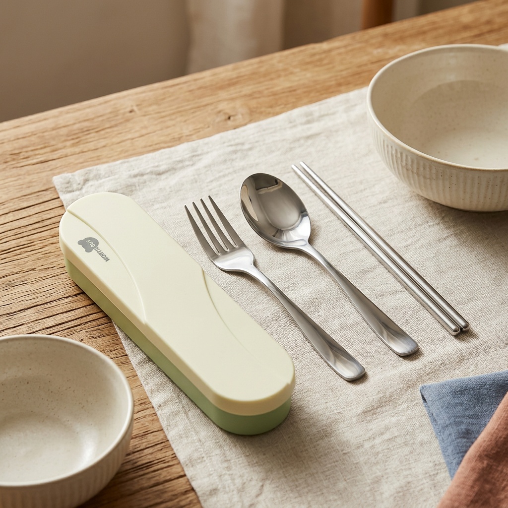 طقم أدوات مائدة محمول من الفول - مراجعة Weaning Spoon Set وسعره