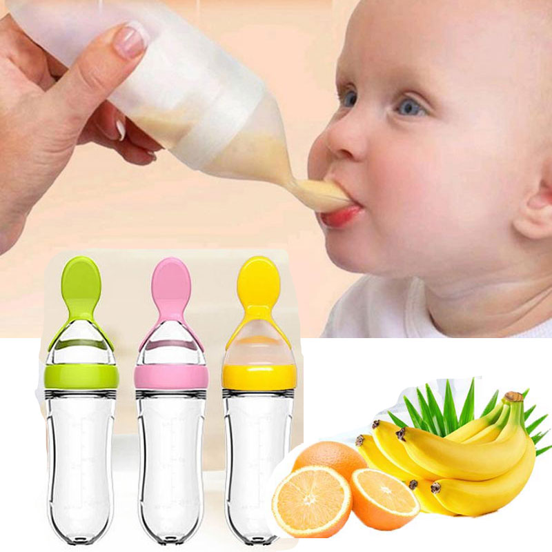 حار بيع الطفل تغذية زجاجة سيلي - مراجعة Baby Food Dispensing Spoon وسعره