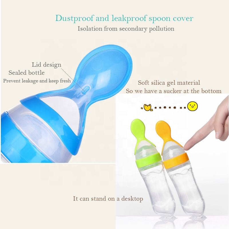 حار بيع الطفل تغذية زجاجة سيلي - مراجعة Baby Food Dispensing Spoon وسعره