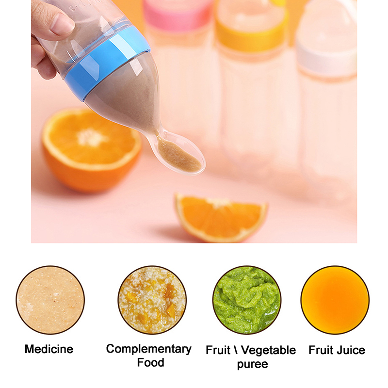 الضغط على زجاجة تستخدم في الرض - مراجعة Baby Food Dispensing Spoon وسعره
