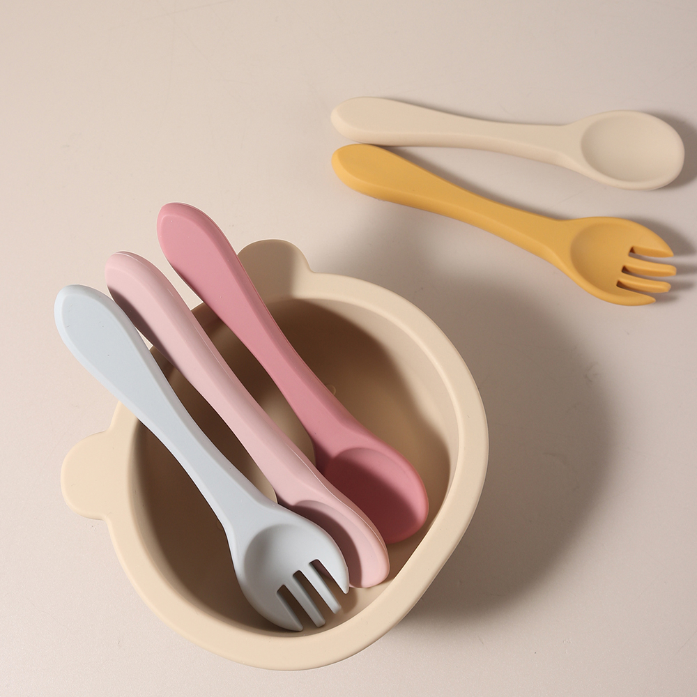 ملعقة وشوكة سيليكون مخصصة (زوج - مراجعة Baby Food Diet وسعره