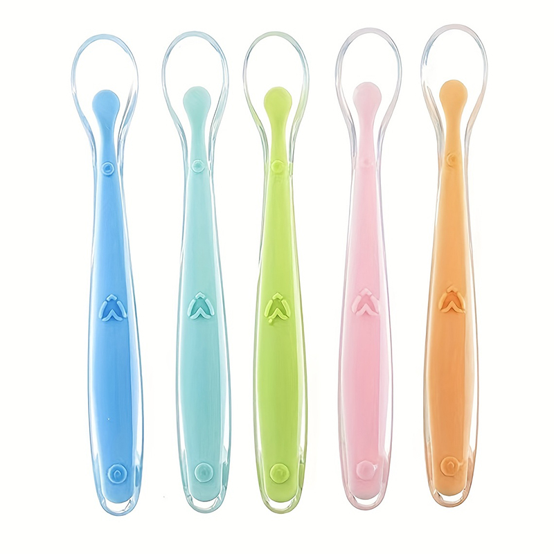 1/2 قطعة ملعقة سيليكون ناعمة ل - مراجعة Baby Food Utensils وسعره