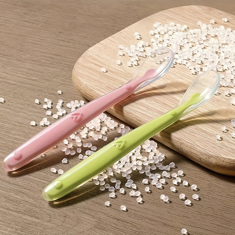 1/2 قطعة ملعقة سيليكون ناعمة ل - مراجعة Baby Food Utensils وسعره