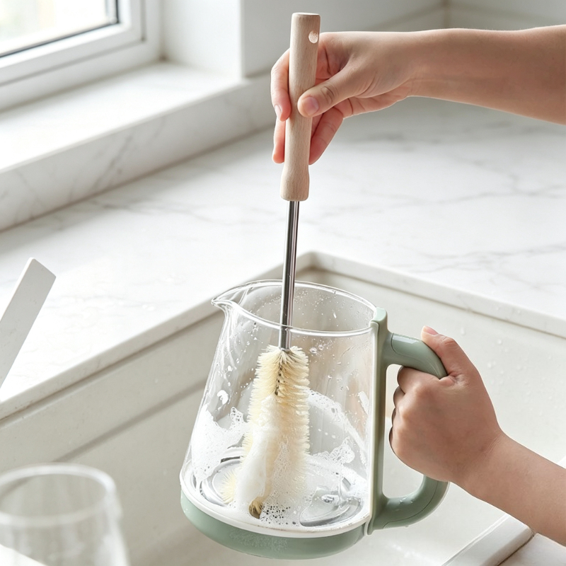 فرشاة تنظيف الزجاجات بمقبض خشب - مراجعة Baby Food Dispensing Spoon وسعره