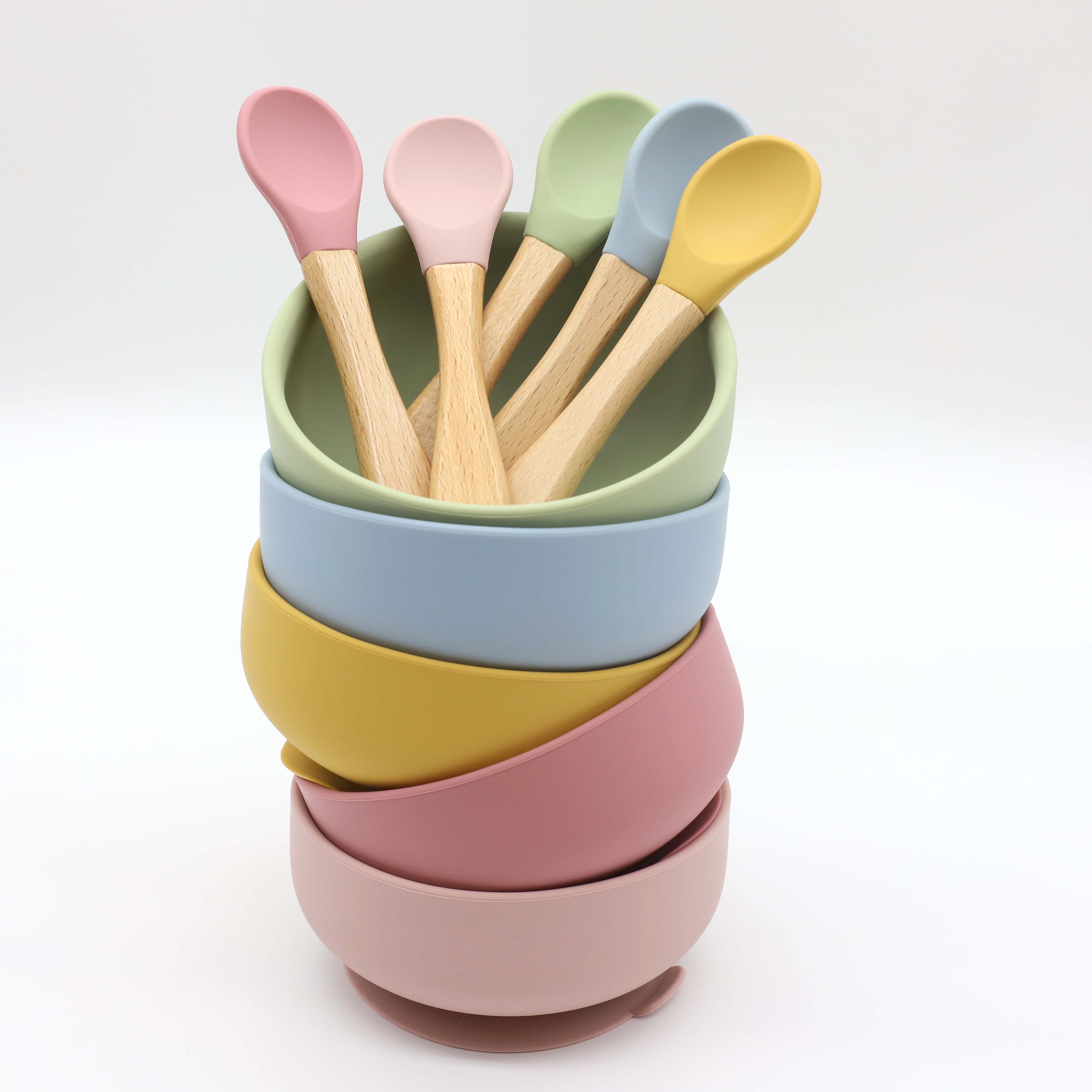 وعاء سيليكون مع كوب شفط، ملعقة - مراجعة Baby Food Dispensing Spoon وسعره