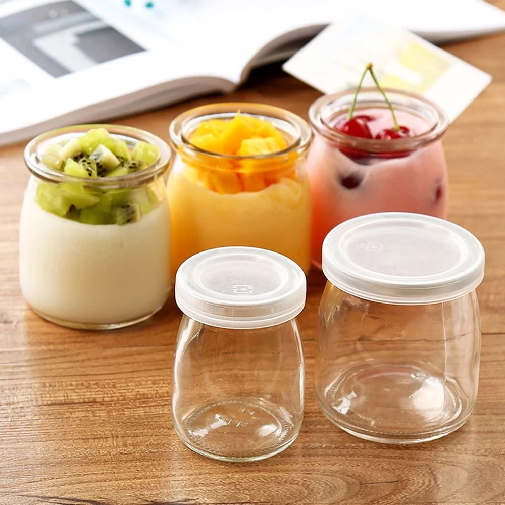 كوب تخزين زجاجي بغطاء ، برطمان - مراجعة Baby Food Yogurt وسعره